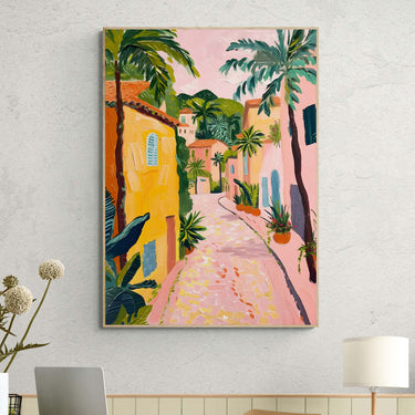 Vicoli al Tramonto – Quadro su tela paesaggio verticale