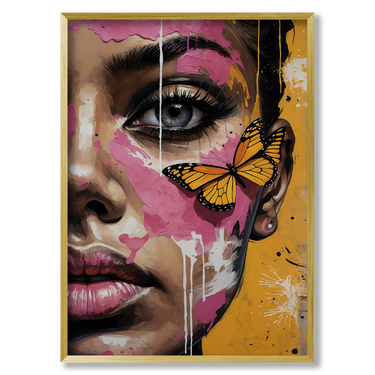 Butterfly – Quadro su tela donna verticale