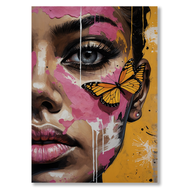 Butterfly – Quadro su tela donna verticale