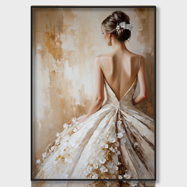 Candida purezza – Quadro su tela astratto pop art moderno verticale
