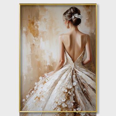 Candida purezza – Quadro su tela astratto pop art moderno verticale