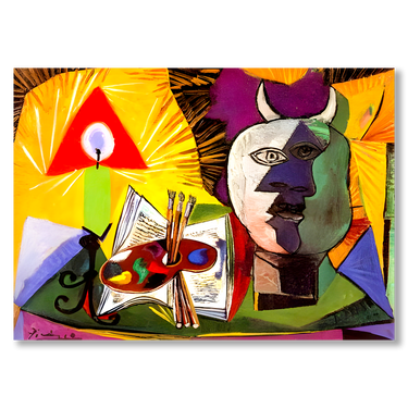 Candle Picasso – Quadro su tela riproduzione d'arte orizzontale