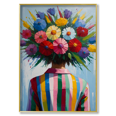 Colorata primavera – Quadro su tela astratto pop art moderno verticale