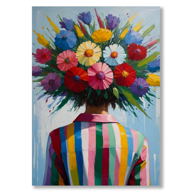 Colorata primavera – Quadro su tela astratto pop art moderno verticale