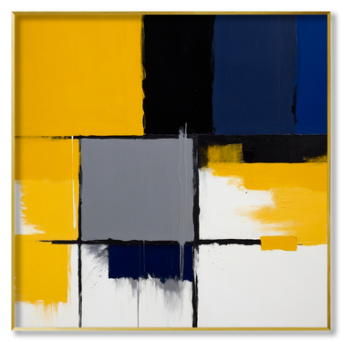 Composizione primaria – Quadro su tela astratto pop art moderno quadrato