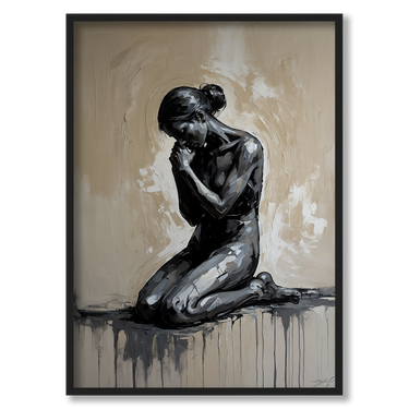 Conforto – Quadro su tela astratto donna moderno verticale