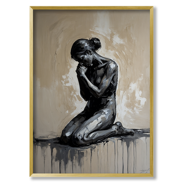 Conforto – Quadro su tela astratto donna moderno verticale