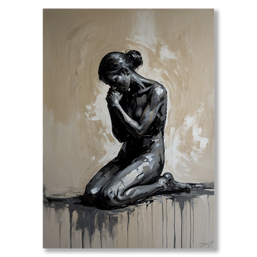 Conforto – Quadro su tela astratto donna moderno verticale