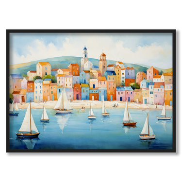 Costa pastello – Quadro su tela paesaggio orizzontale