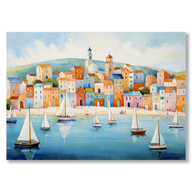 Costa pastello – Quadro su tela paesaggio orizzontale