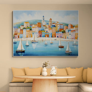 Costa pastello – Quadro su tela paesaggio orizzontale