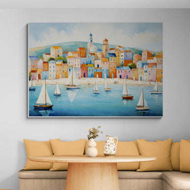 Costa pastello – Quadro su tela paesaggio orizzontale