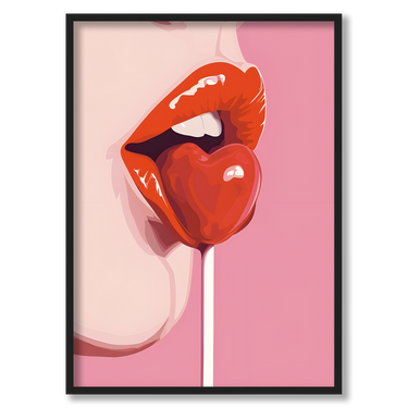 Cuore dolce – Quadro su tela pop art donna moderno verticale