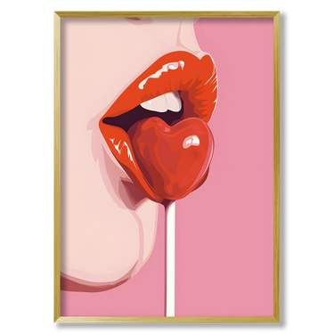 Cuore dolce – Quadro su tela pop art donna moderno verticale