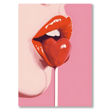 Cuore dolce – Quadro su tela pop art donna moderno verticale