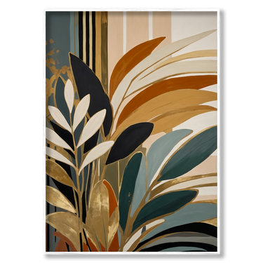 Elegante natura – Quadro su tela astratto fiori moderno verticale