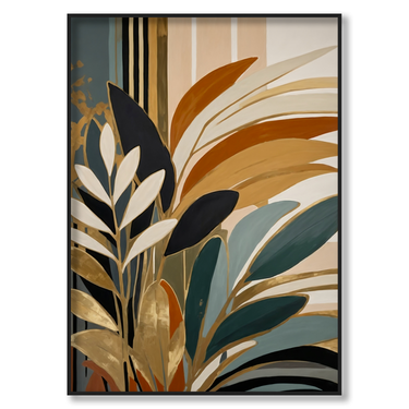 Elegante natura – Quadro su tela astratto fiori moderno verticale