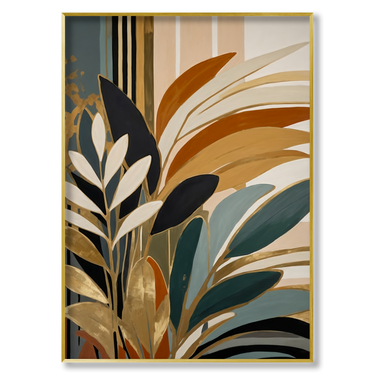 Elegante natura – Quadro su tela astratto fiori moderno verticale