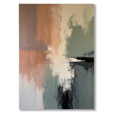 Equilibrio pastello – Quadro su tela astratto moderno verticale