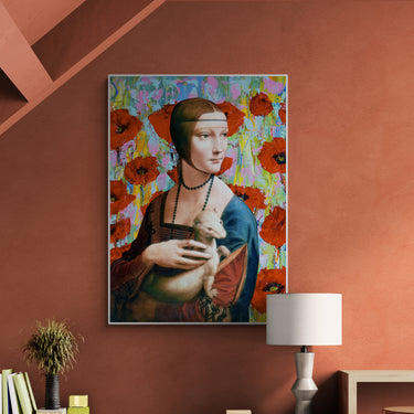 Ermellino chic – Quadro su tela geometrico moderno verticale