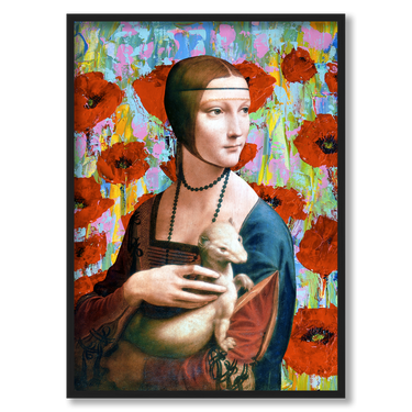 Ermellino chic – Quadro su tela geometrico moderno verticale