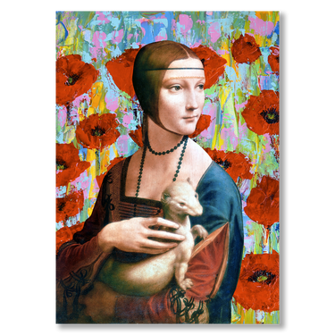 Ermellino chic – Quadro su tela geometrico moderno verticale