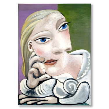 La faccia Picasso – Quadro su tela riproduzione d'arte donna verticale