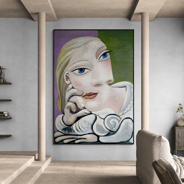 La faccia Picasso – Quadro su tela riproduzione d'arte donna verticale