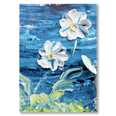 Fiori di oceano – Quadro su tela fiori verticale