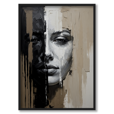 Frammenti di me – Quadro su tela astratto donna moderno verticale