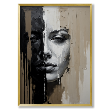 Frammenti di me – Quadro su tela astratto donna moderno verticale