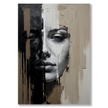 Frammenti di me – Quadro su tela astratto donna moderno verticale