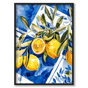 Freschezza mediterranea – Quadro su tela fiori verticale