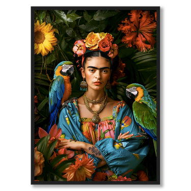 Frida Kahlo – Quadro su tela geometrico moderno verticale