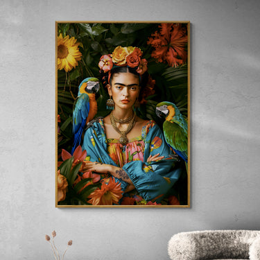 Frida Kahlo – Quadro su tela geometrico moderno verticale