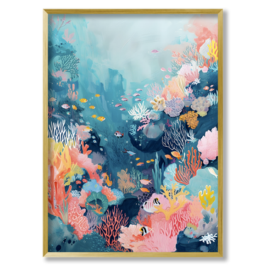 Giardino sommerso – Quadro su tela animali verticale