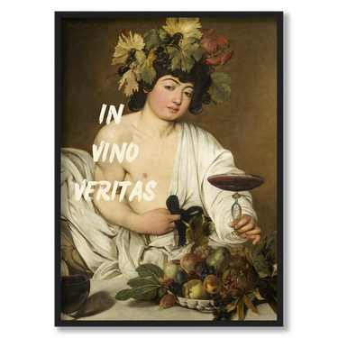 In vino veritas – Quadro su tela geometrico moderno verticale