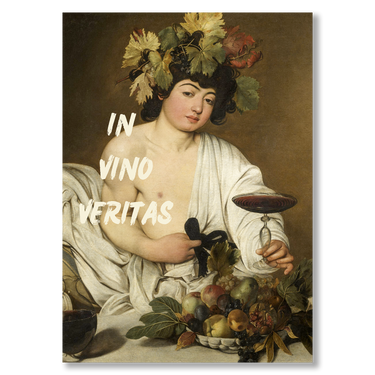 In vino veritas – Quadro su tela geometrico moderno verticale