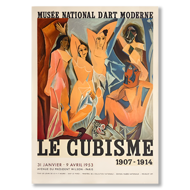 Le cubisme – Quadro su tela riproduzione d'arte donna verticale