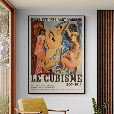 Le cubisme – Quadro su tela riproduzione d'arte donna verticale
