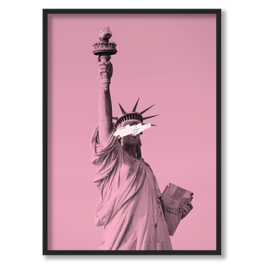 Libertà 2.0 – Quadro su tela pop art geometrico moderno verticale