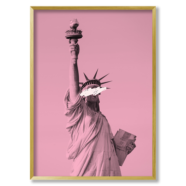 Libertà 2.0 – Quadro su tela pop art geometrico moderno verticale