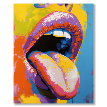 Lingua cosmica – Quadro su tela pop art moderno verticale