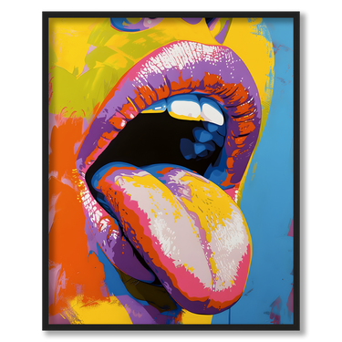 Lingua cosmica – Quadro su tela pop art moderno verticale