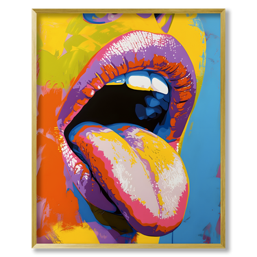 Lingua cosmica – Quadro su tela pop art moderno verticale
