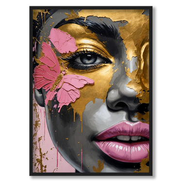 Metamorfosi dorata – Quadro su tela donna verticale