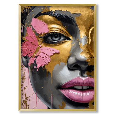 Metamorfosi dorata – Quadro su tela donna verticale