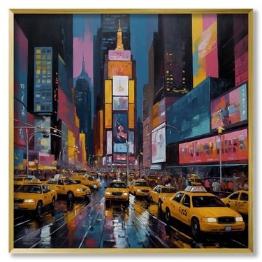 My New York – Quadro su tela pittorico quadrato