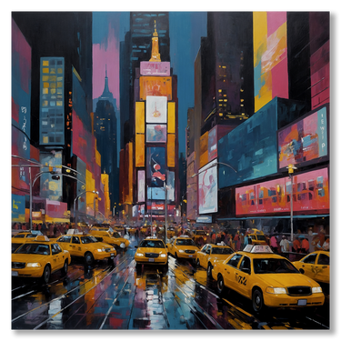 My New York – Quadro su tela pittorico quadrato