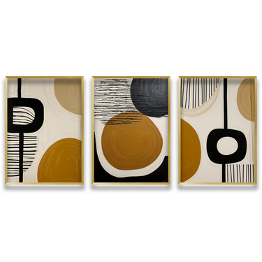 Ombra e Materia – Trittico quadro su tela astratto moderno
